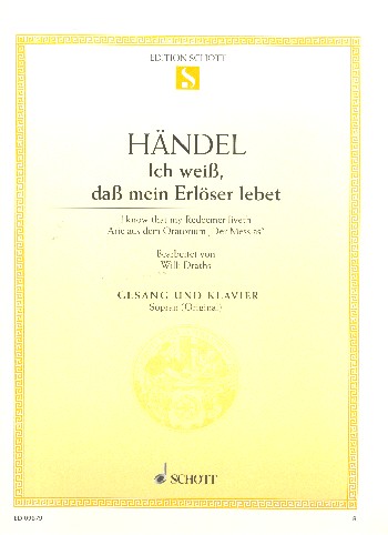 Cover: 9790001092005 | Der Messias | Georg Friedrich Händel | Buch | Schott Music