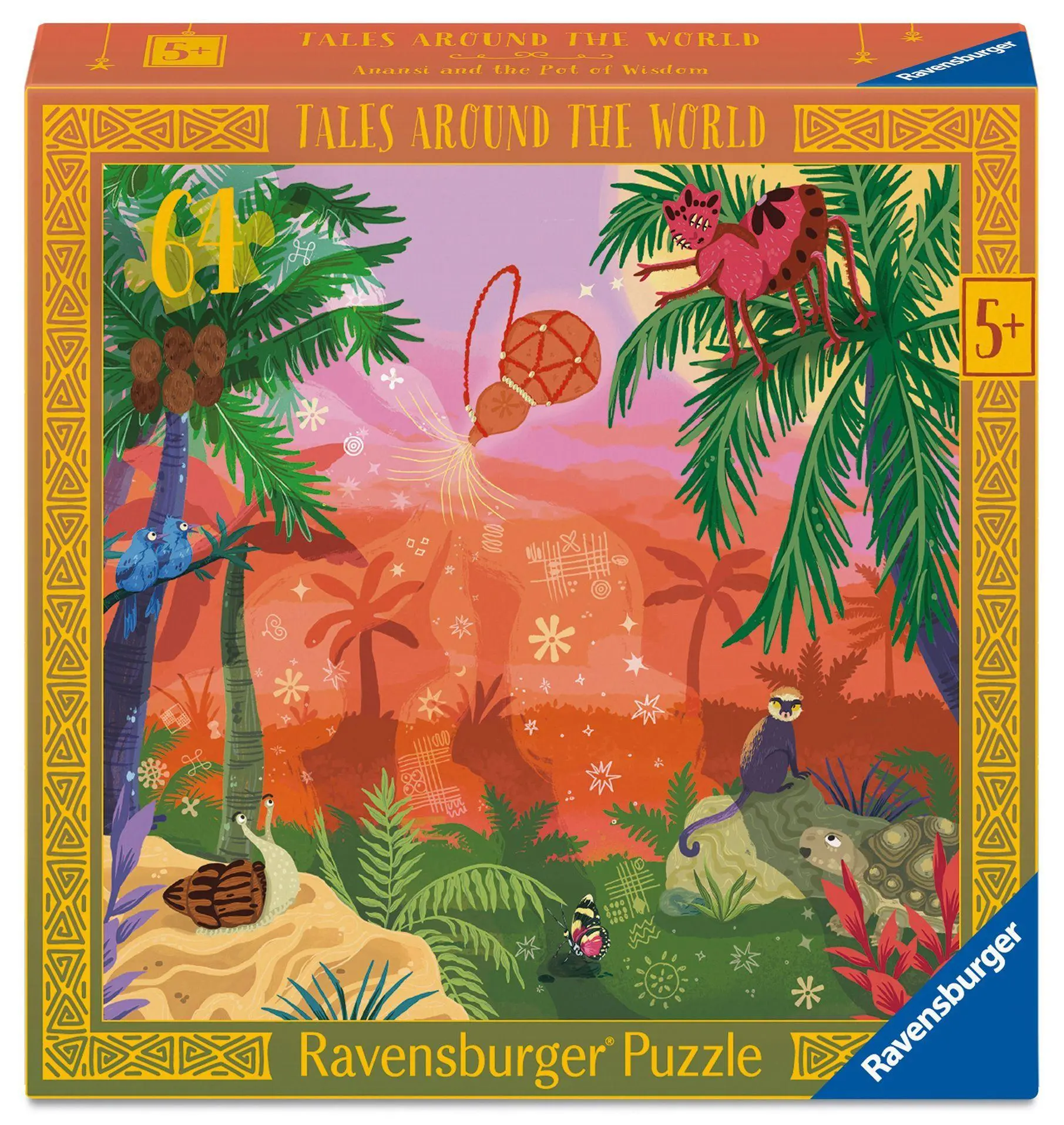 Cover: 4005555042105 | Kinderpuzzle 64 Teile - Anansi und der Topf der Weisheit | Spiel