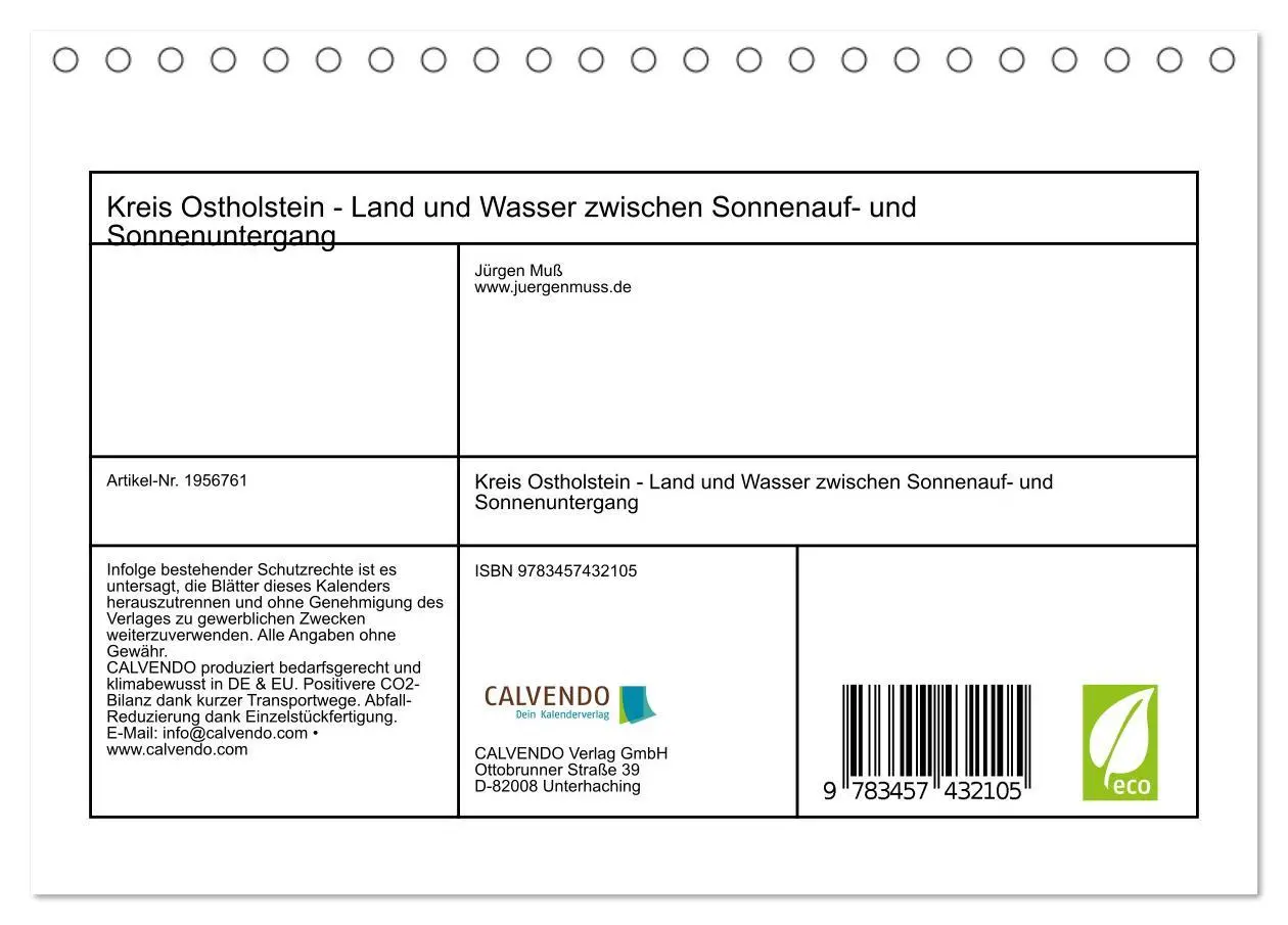 Bild: 9783457432105 | Kreis Ostholstein - Land und Wasser zwischen Sonnenauf- und...