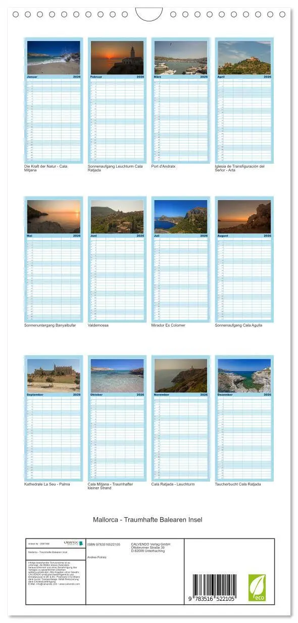 Bild: 9783516522105 | Familienplaner 2026 - Mallorca - Traumhafte Balearen Insel mit 5...