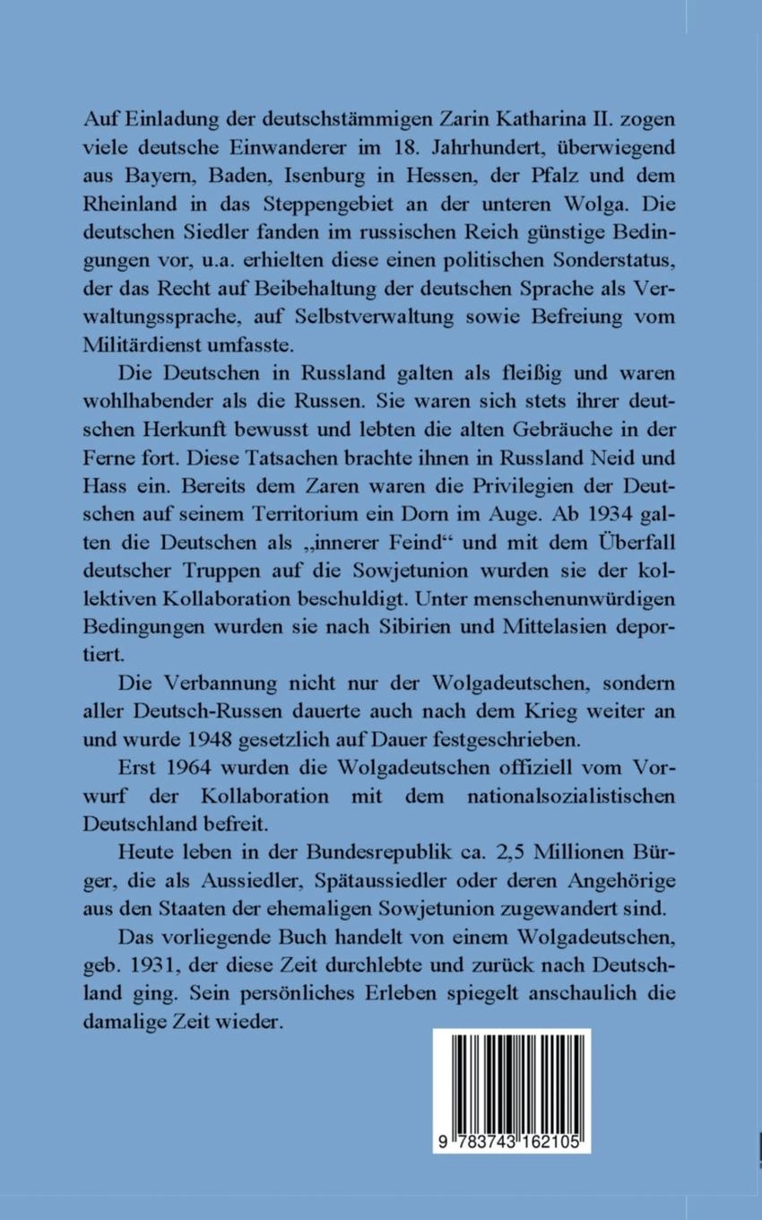 Rückseite: 9783743162105 | Unter der Knute Stalins | Aus dem Leben eines Wolgadeutschen | Hahmann