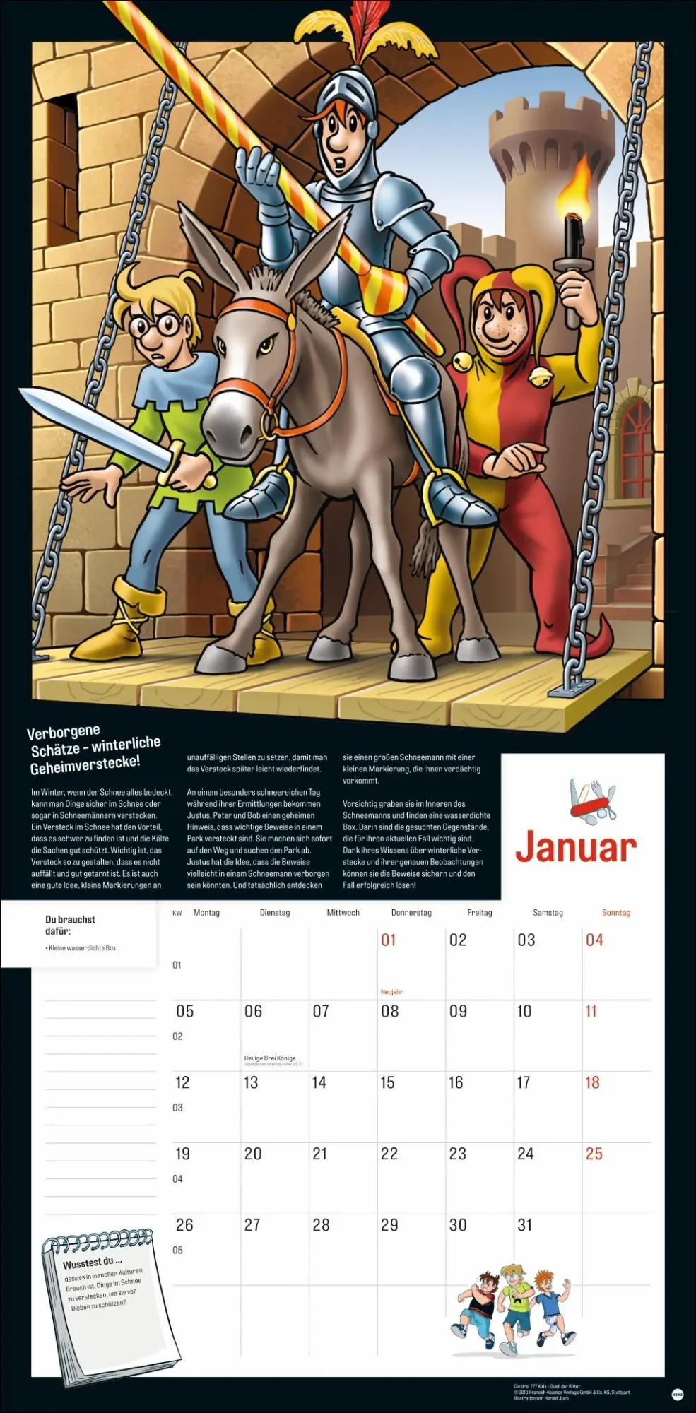 Bild: 9783756412105 | Die drei ??? Kids Broschurkalender 2026 | Kalender | 28 S. | Deutsch
