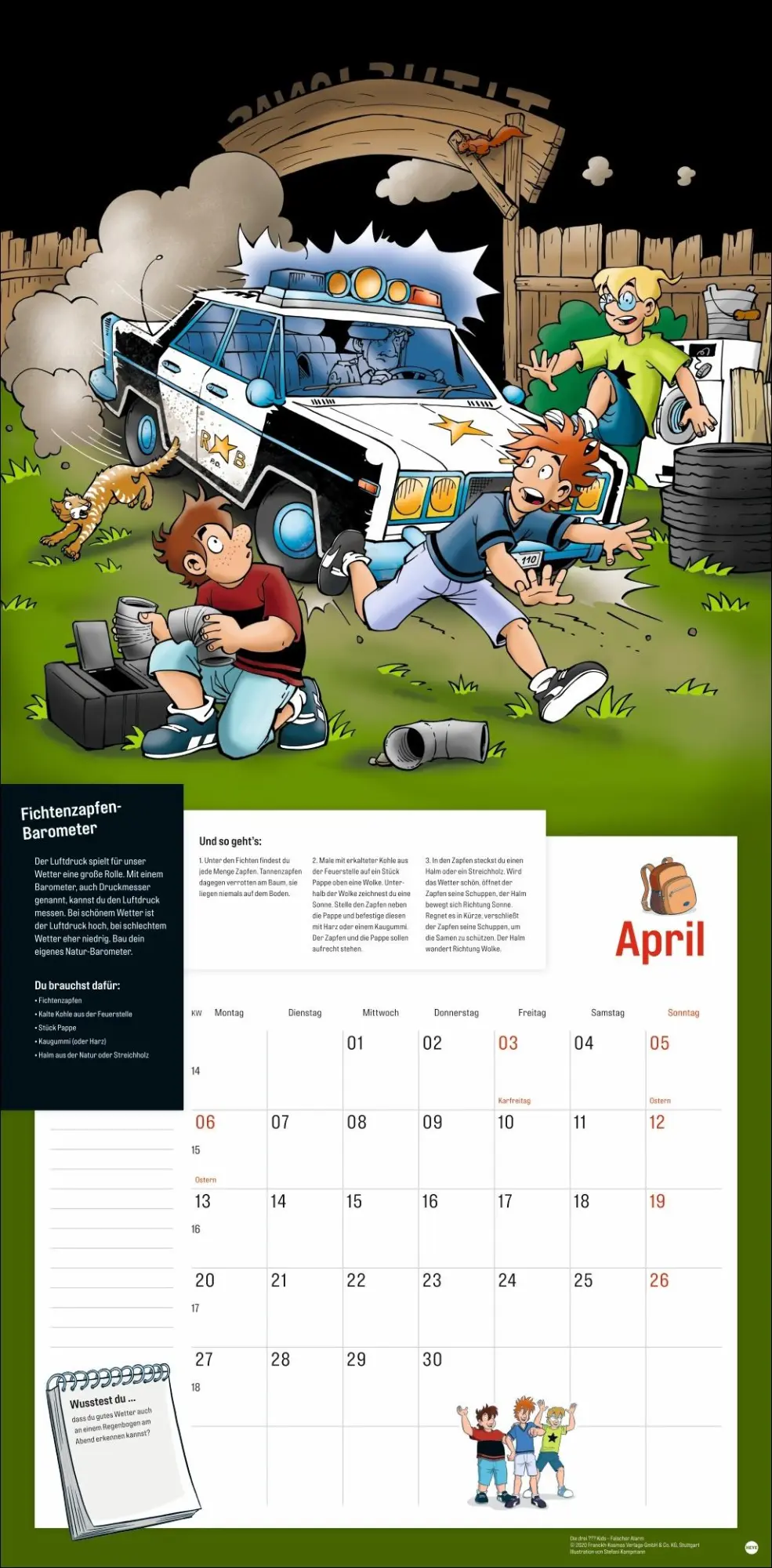 Bild: 9783756412105 | Die drei ??? Kids Broschurkalender 2026 | Kalender | 28 S. | Deutsch