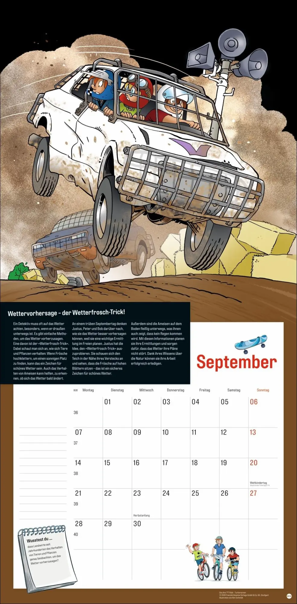 Bild: 9783756412105 | Die drei ??? Kids Broschurkalender 2026 | Kalender | 28 S. | Deutsch