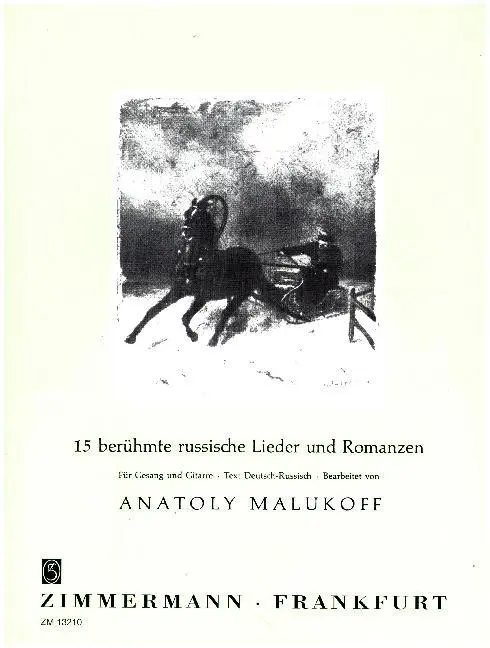 Cover: 9790010132105 | 15 berühmte russische Lieder und Romanzen | Anatoly Malukoff | Buch