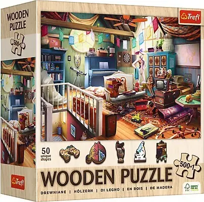 Cover: 5900511202205 | Holz Puzzle 500+1 - Schätze auf dem Dachboden | Spiel | In Karton