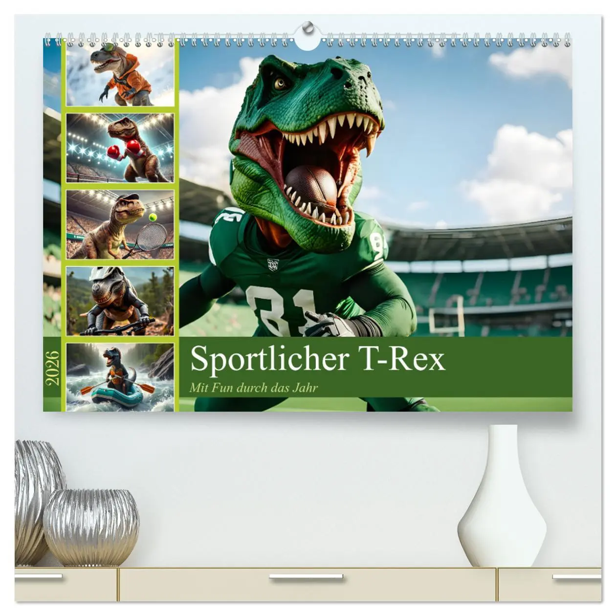 Cover: 9783457282205 | Sportlicher T-Rex - Mit Fun durch das Jahr (hochwertiger Premium...