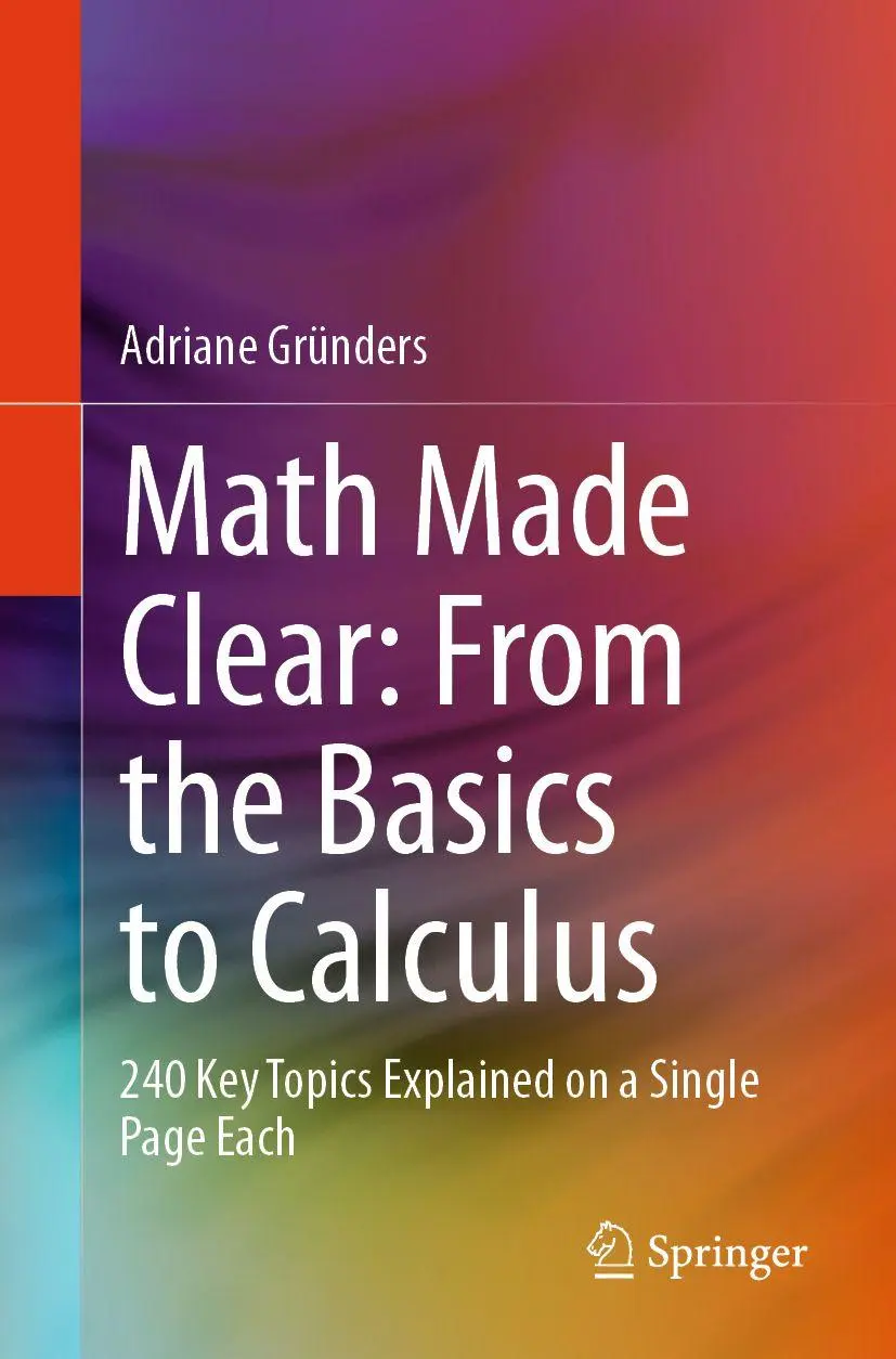 Cover: 9783662732205 | Math Made Clear: From the Basics to Calculus | Adriane Gründers | Buch