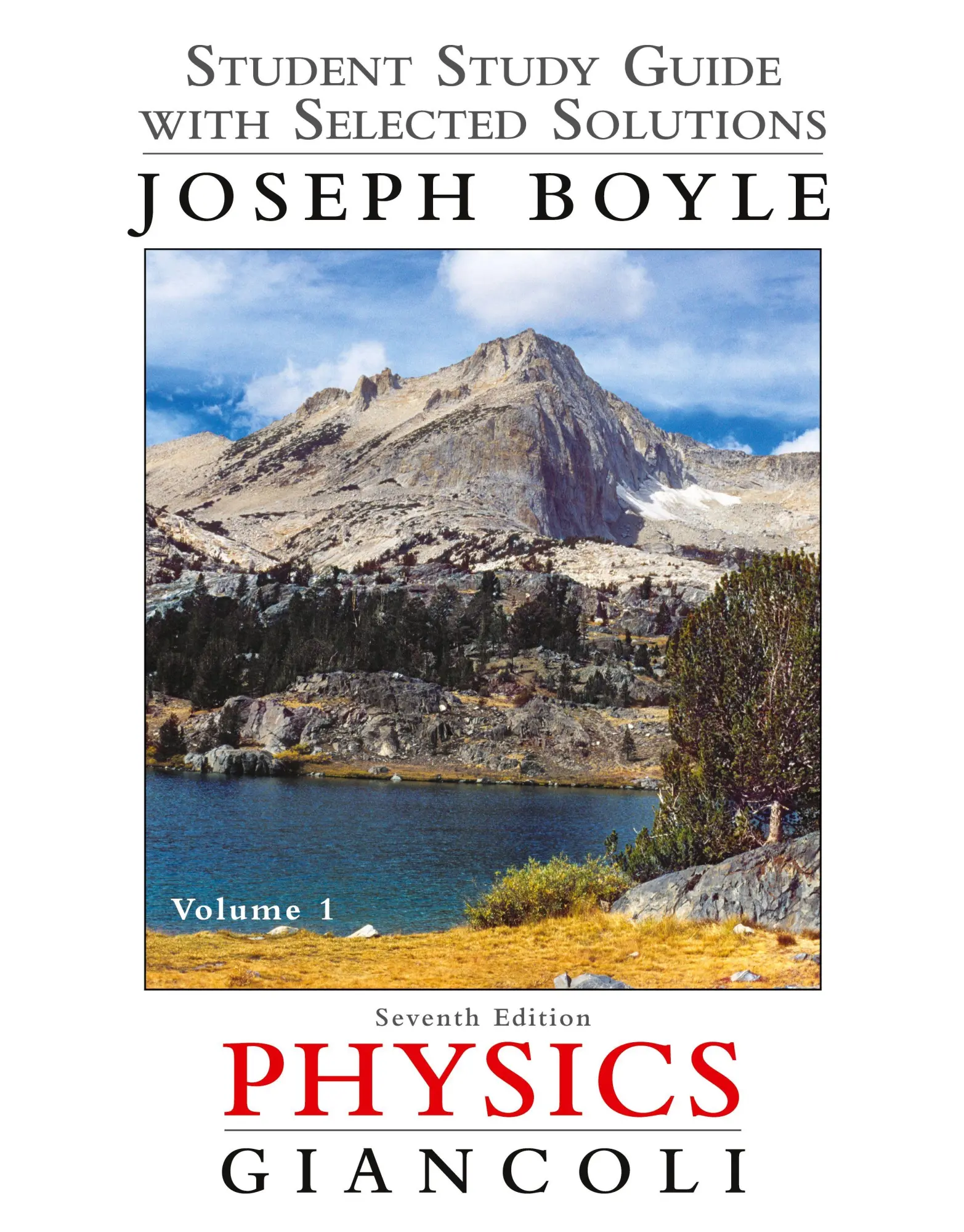 Cover: 9780321762405 | Student Study Guide and Selected Solutions Manual for Physics:...
