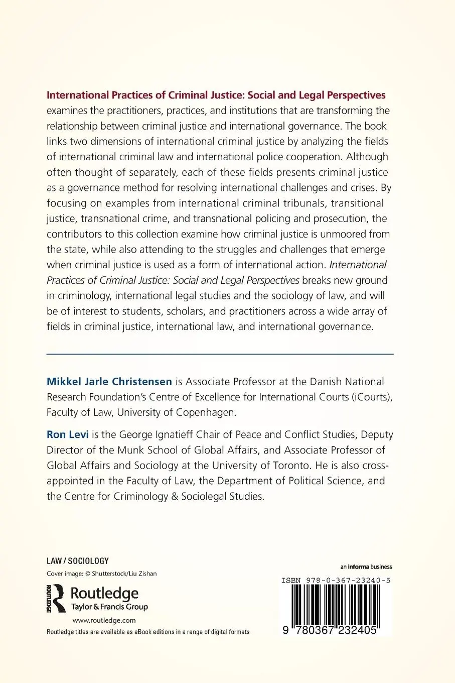 Rückseite: 9780367232405 | International Practices of Criminal Justice | Christensen (u. a.)