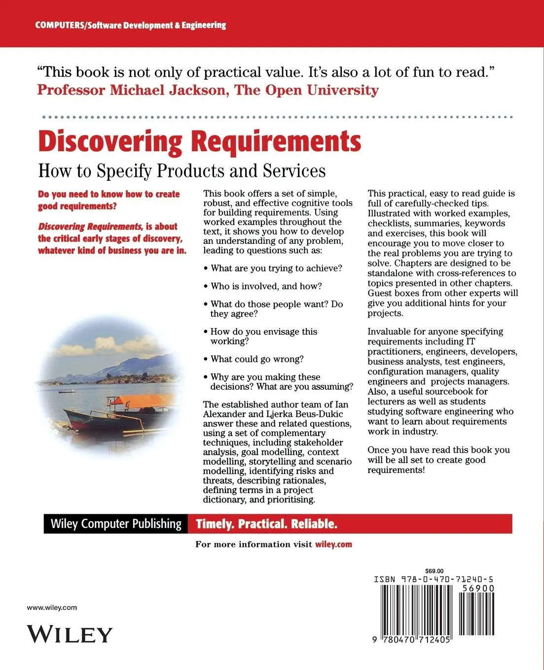 Rückseite: 9780470712405 | Discovering Requirements | Ian F Alexander (u. a.) | Taschenbuch