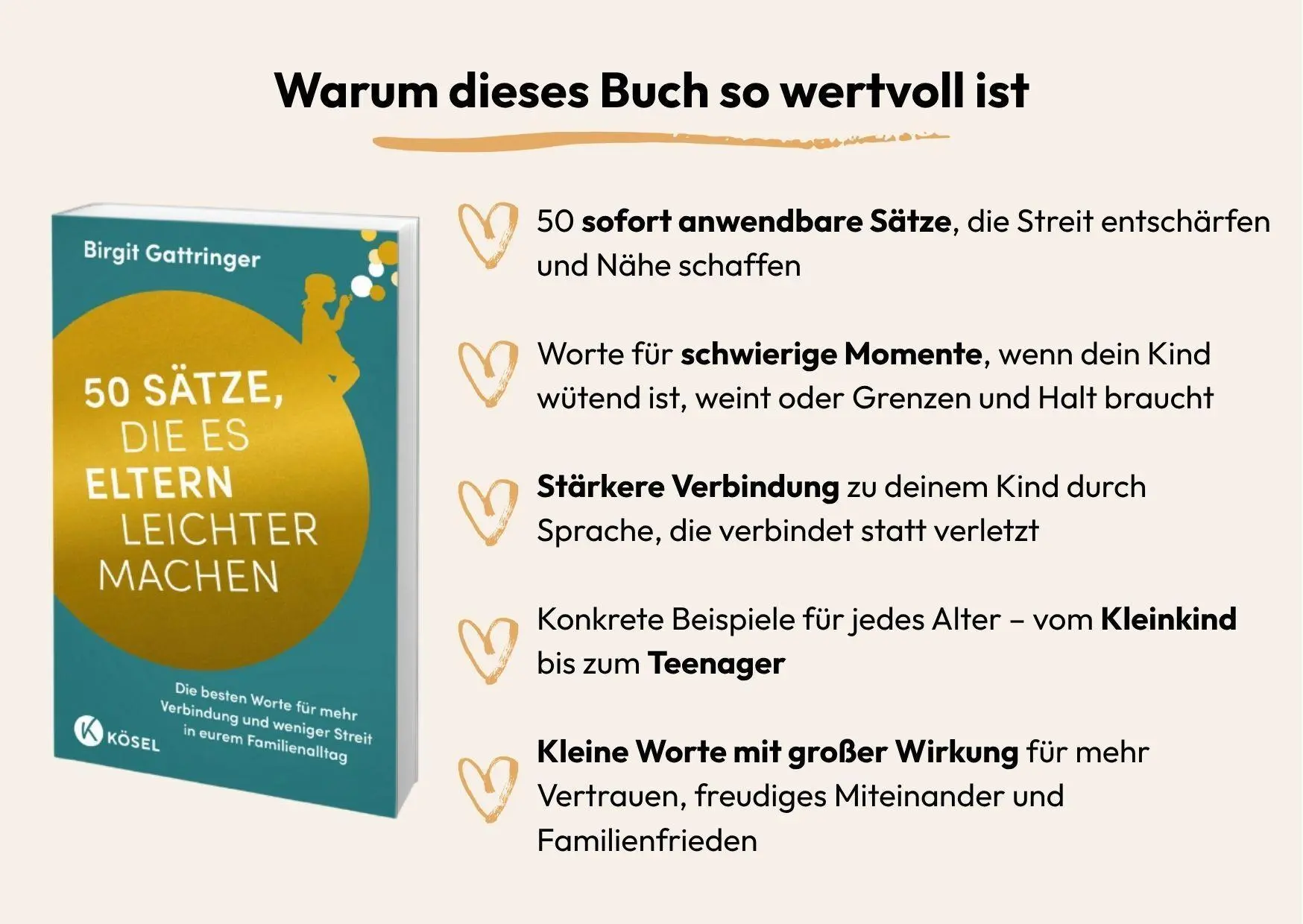 Bild: 9783466312405 | 50 Sätze, die es Eltern leichter machen | Birgit Gattringer | Buch