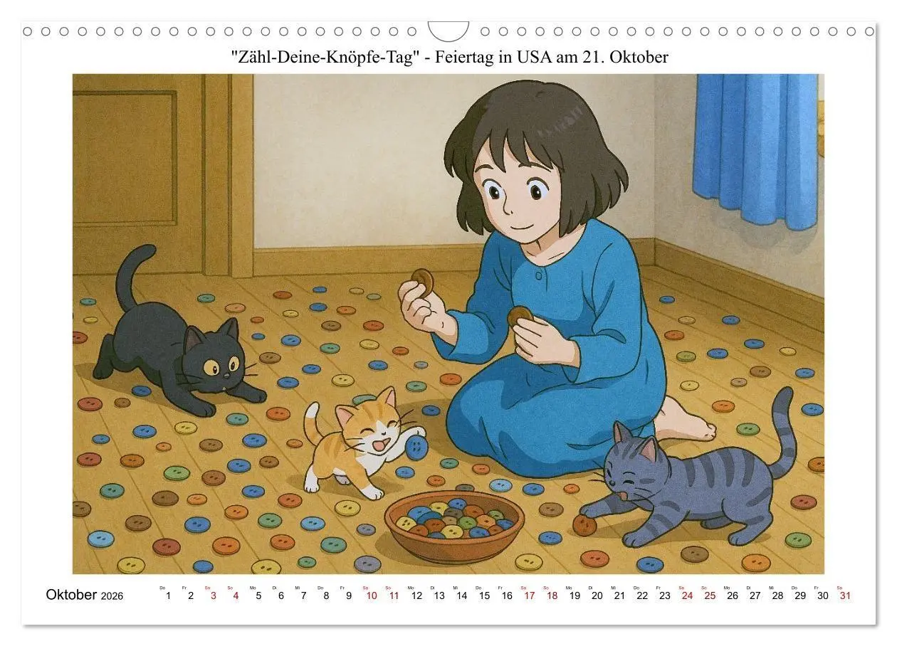 Bild: 9783516662405 | Kalender der kuriosen Feiertage (Wandkalender 2026 DIN A3 quer),...