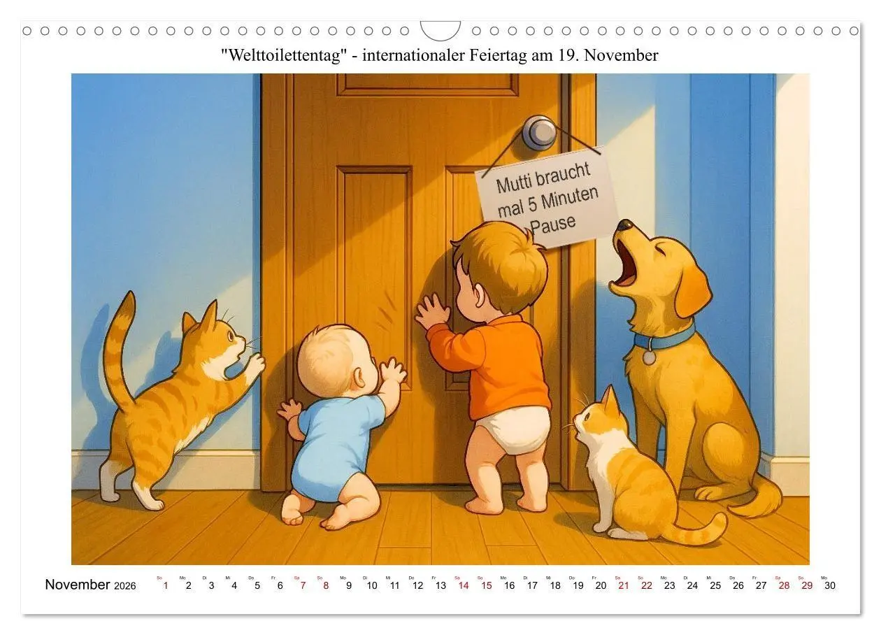 Bild: 9783516662405 | Kalender der kuriosen Feiertage (Wandkalender 2026 DIN A3 quer),...