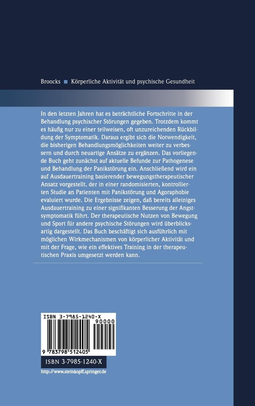 Rückseite: 9783798512405 | Körperliche Aktivität und psychische Gesundheit | Andreas Broocks