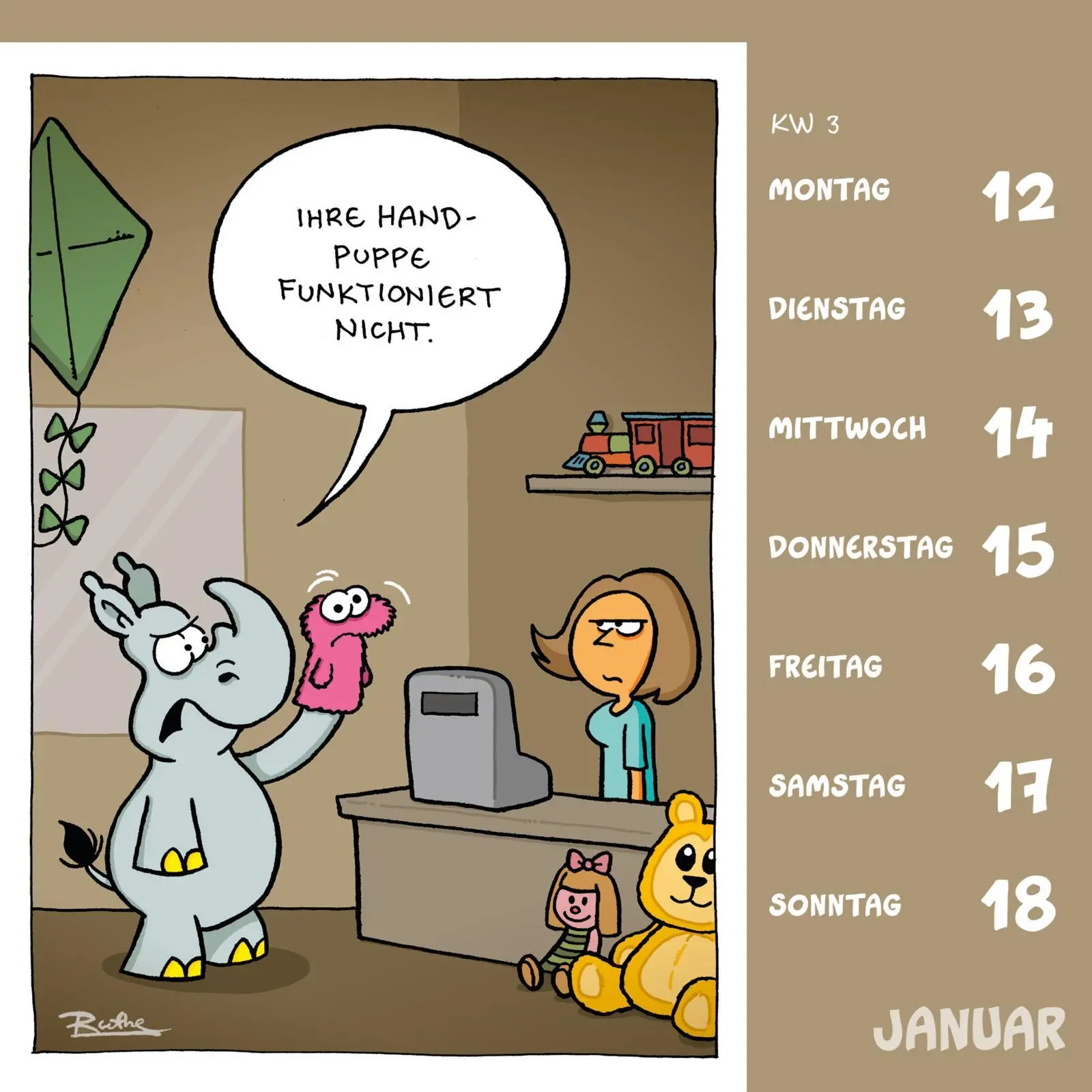 Bild: 9783830322405 | Shit happens! Postkartenkalender 2026 | Ralph Ruthe | Kalender | 2026