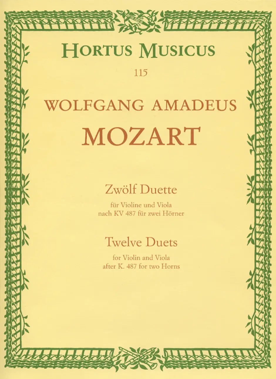 Cover: 9790006002405 | Zwölf Duette für Violine und Viola KV 487 | Wolfgang Amadeus Mozart