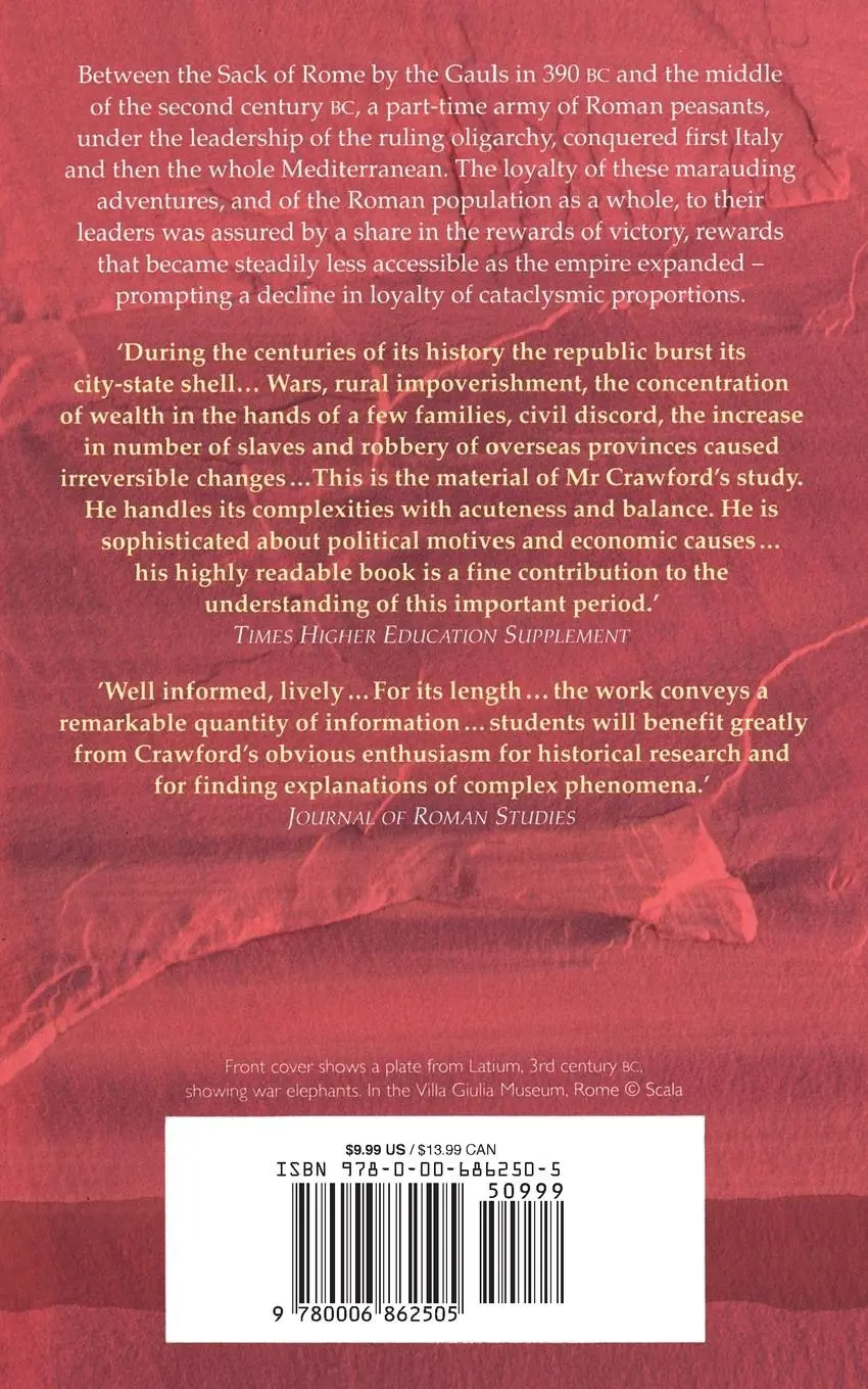 Rückseite: 9780006862505 | The Roman Republic | Michael Crawford | Taschenbuch | Englisch | 1992