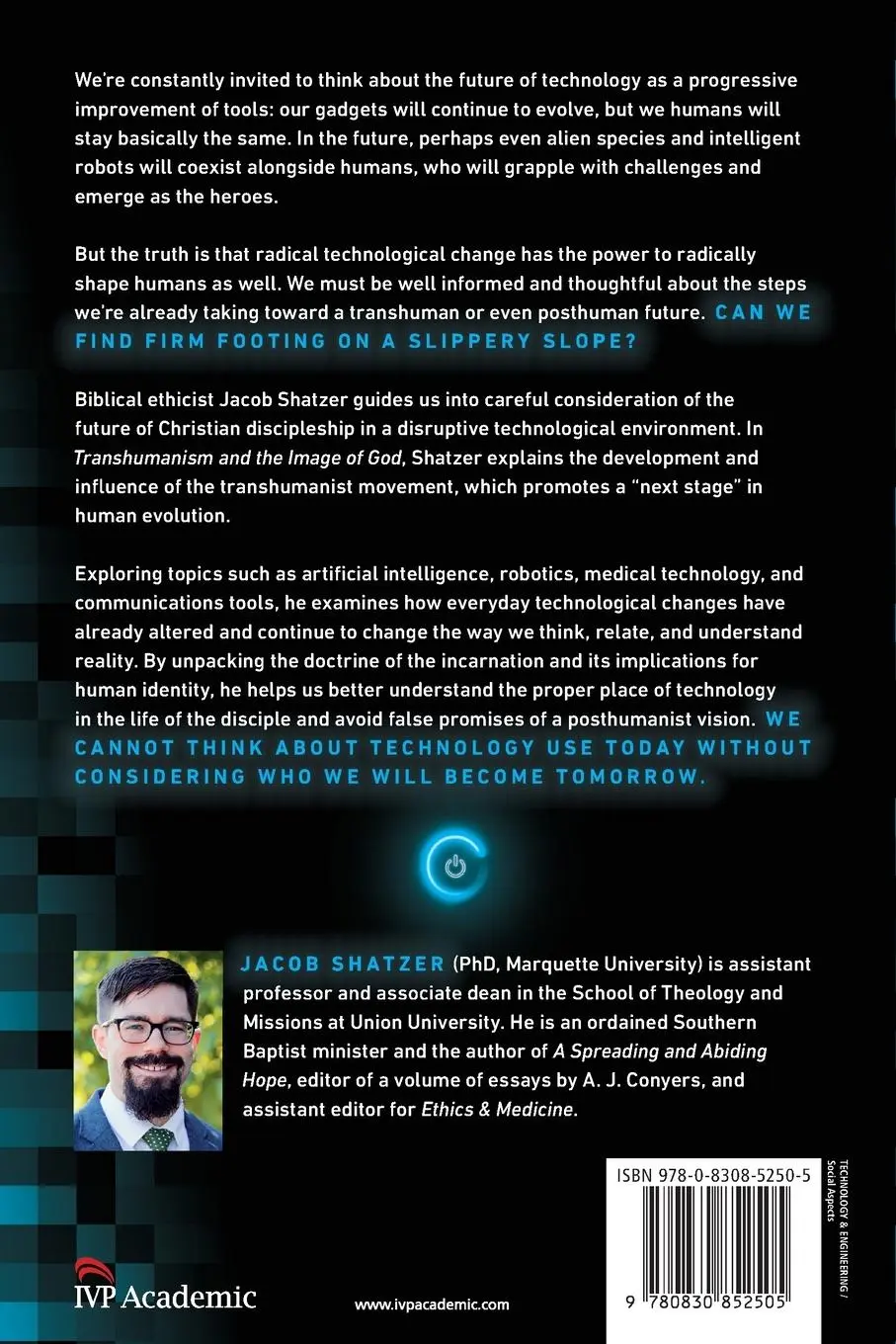 Rückseite: 9780830852505 | Transhumanism and the Image of God | Jacob Shatzer | Taschenbuch