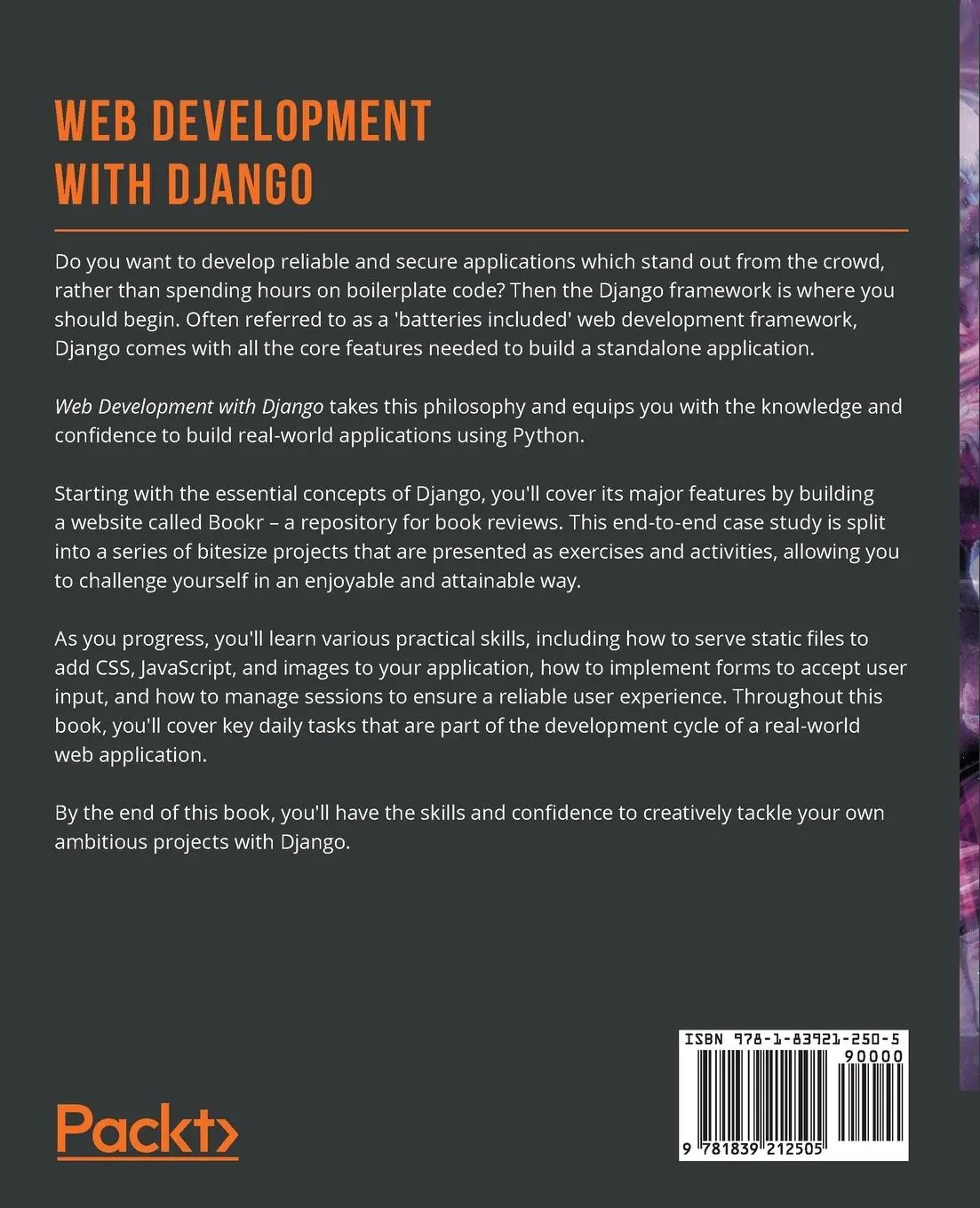 Rückseite: 9781839212505 | Web Development with Django | Ben Shaw (u. a.) | Taschenbuch | 2021