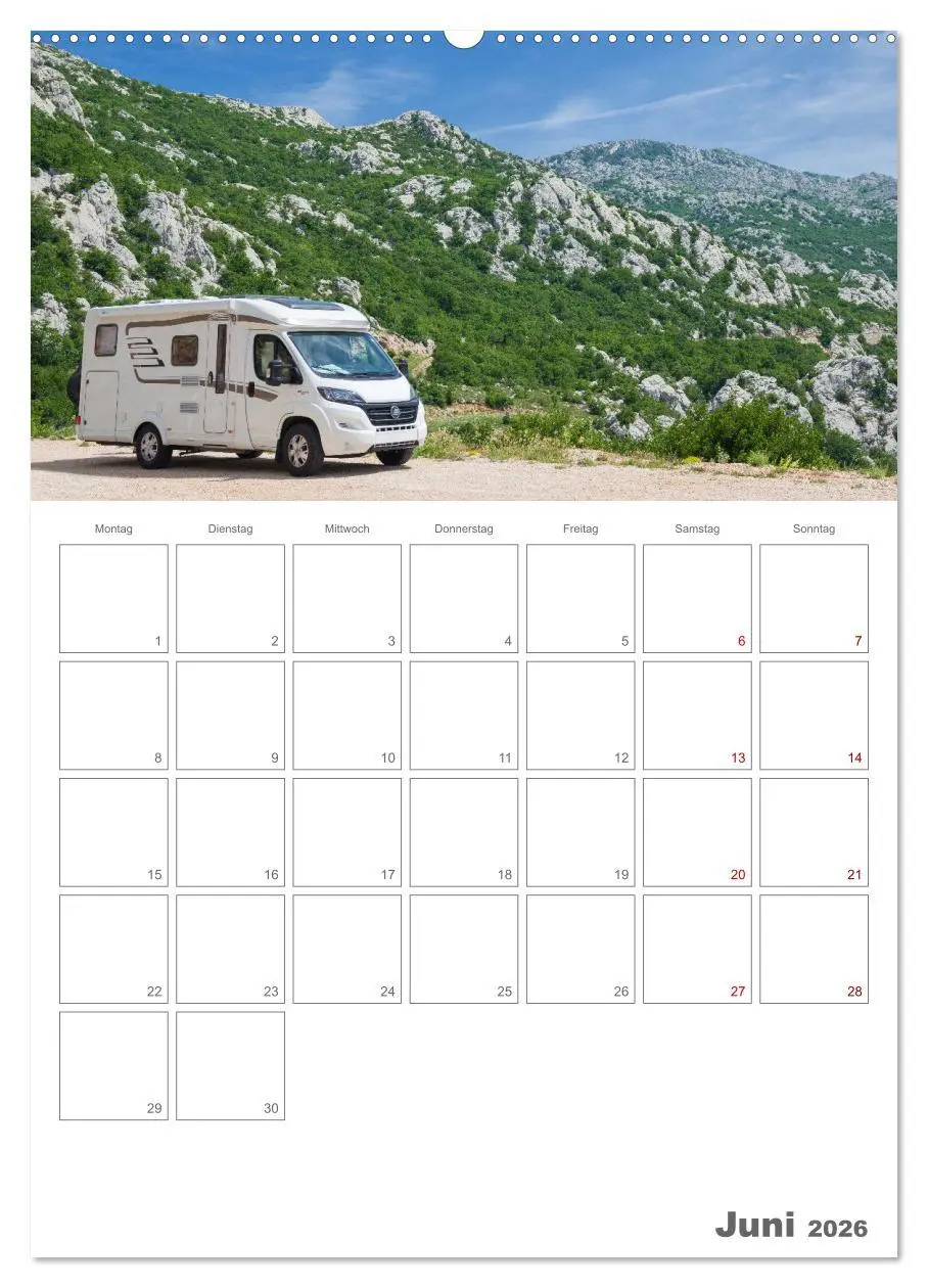 Bild: 9783516342505 | Wohnmobil Jahresplaner (Wandkalender 2026 DIN A2 hoch), CALVENDO...