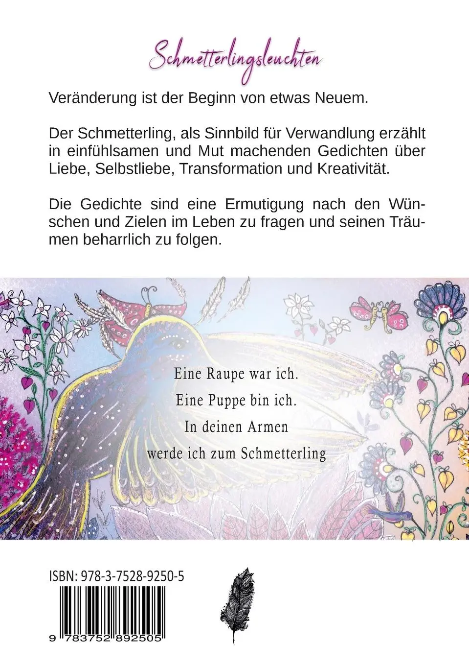 Rückseite: 9783752892505 | Schmetterlingsleuchten | Nicole Maass | Taschenbuch | 84 S. | Deutsch