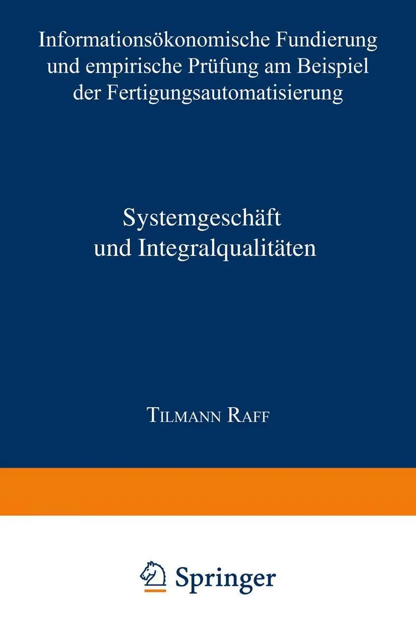 Cover: 9783824472505 | Systemgeschäft und Integralqualitäten | Tilmann Raff | Taschenbuch