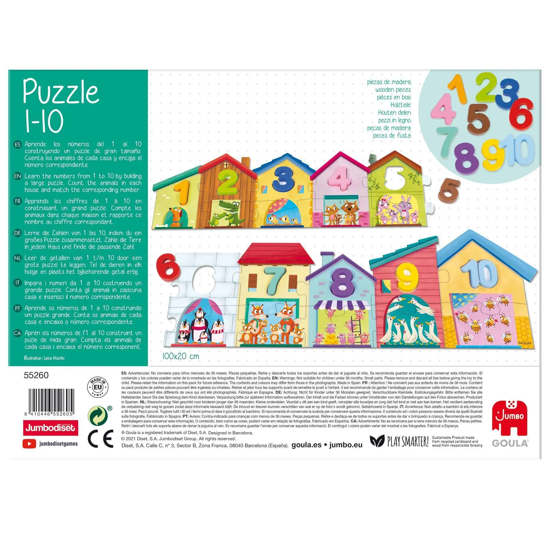 Bild: 8410446552605 | GOULA 1-10 Puzzle | Spiel | 55260 | Deutsch | 2022 | Jumbo Spiele GmbH
