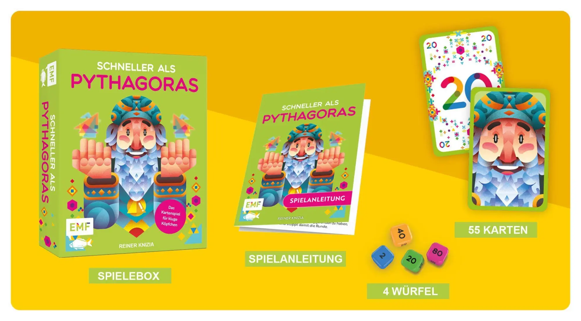 Bild: 4260478342705 | Kartenspiel: Schneller als Pythagoras | Reiner Knizia | Spiel | 55 S.
