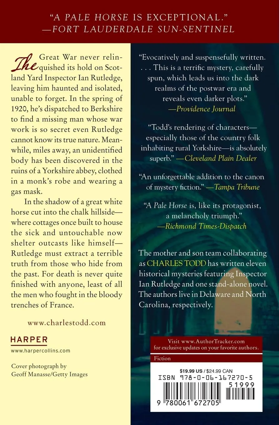 Rückseite: 9780061672705 | A Pale Horse | Charles Todd | Taschenbuch | Englisch | 2008