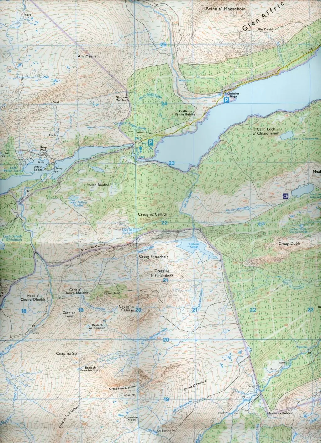 Bild: 9780319472705 | Glen Affric and Glen Moriston | Ordnance Survey | (Land-)Karte | 2015