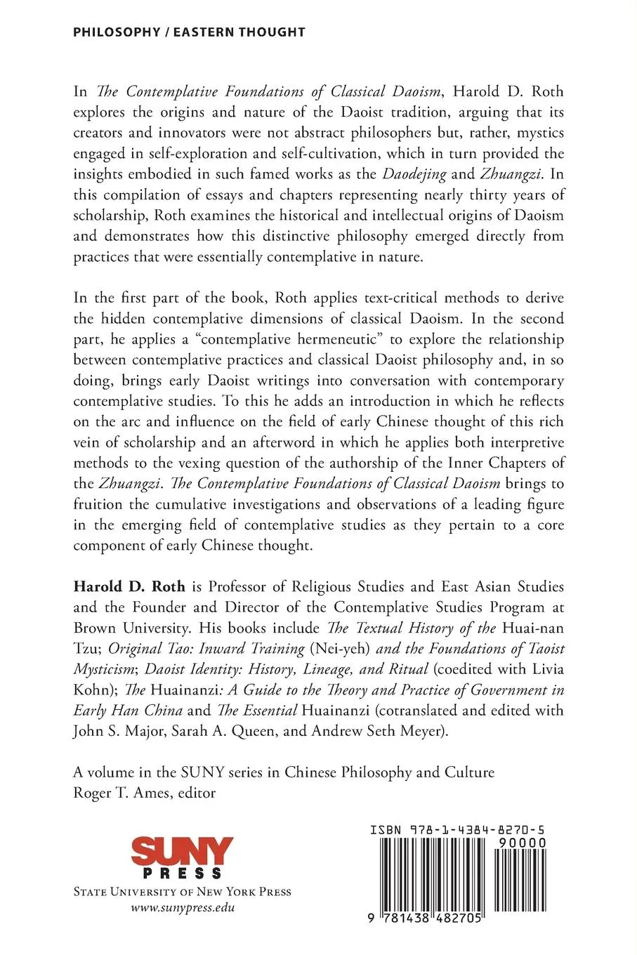 Rückseite: 9781438482705 | The Contemplative Foundations of Classical Daoism | Harold D. Roth