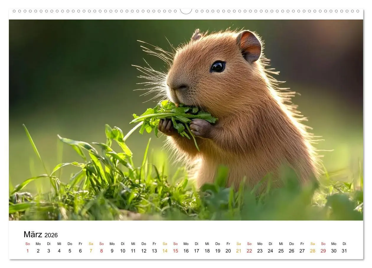 Bild: 9783457302705 | Capybara - liebenswertes großes Wasserschwein (Wandkalender 2026...