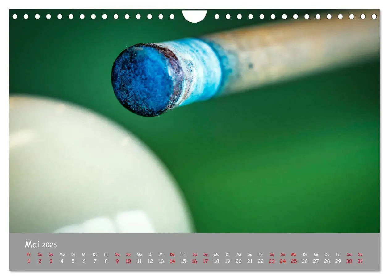 Bild: 9783457782705 | Freizeit Billard - Queue, Kugeln, Kreide und Tisch (Wandkalender...