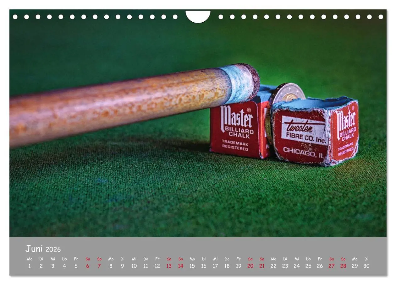 Bild: 9783457782705 | Freizeit Billard - Queue, Kugeln, Kreide und Tisch (Wandkalender...