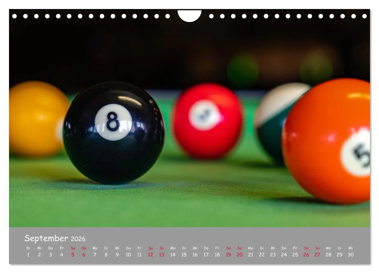 Bild: 9783457782705 | Freizeit Billard - Queue, Kugeln, Kreide und Tisch (Wandkalender...