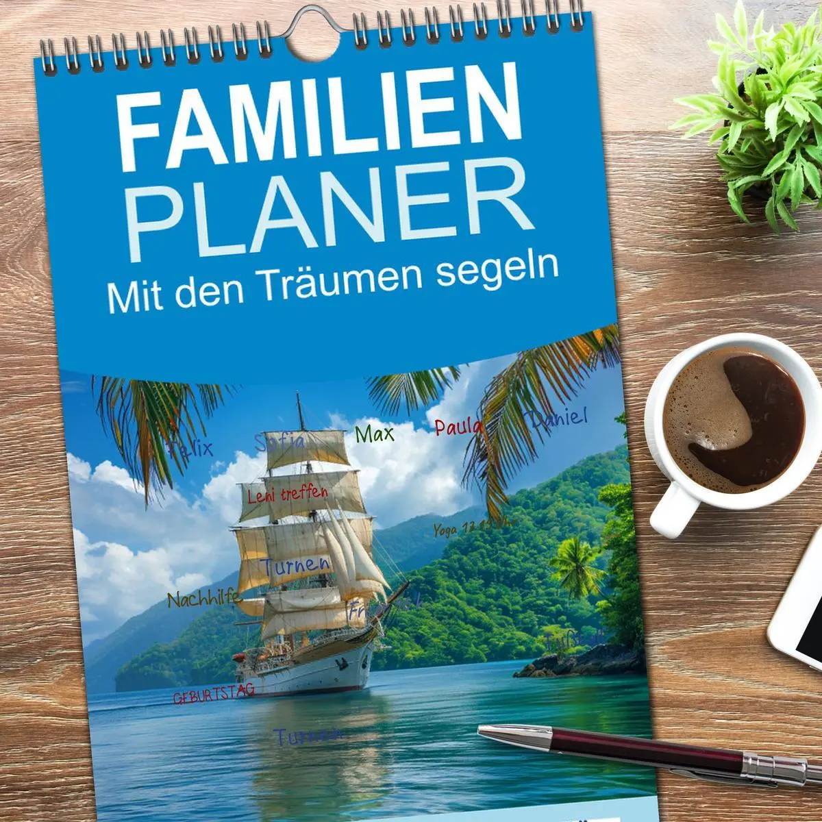 Bild: 9783516492705 | Familienplaner 2026 - Mit den Träumen segeln mit 5 Spalten...