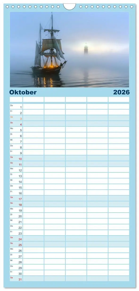 Bild: 9783516492705 | Familienplaner 2026 - Mit den Träumen segeln mit 5 Spalten...
