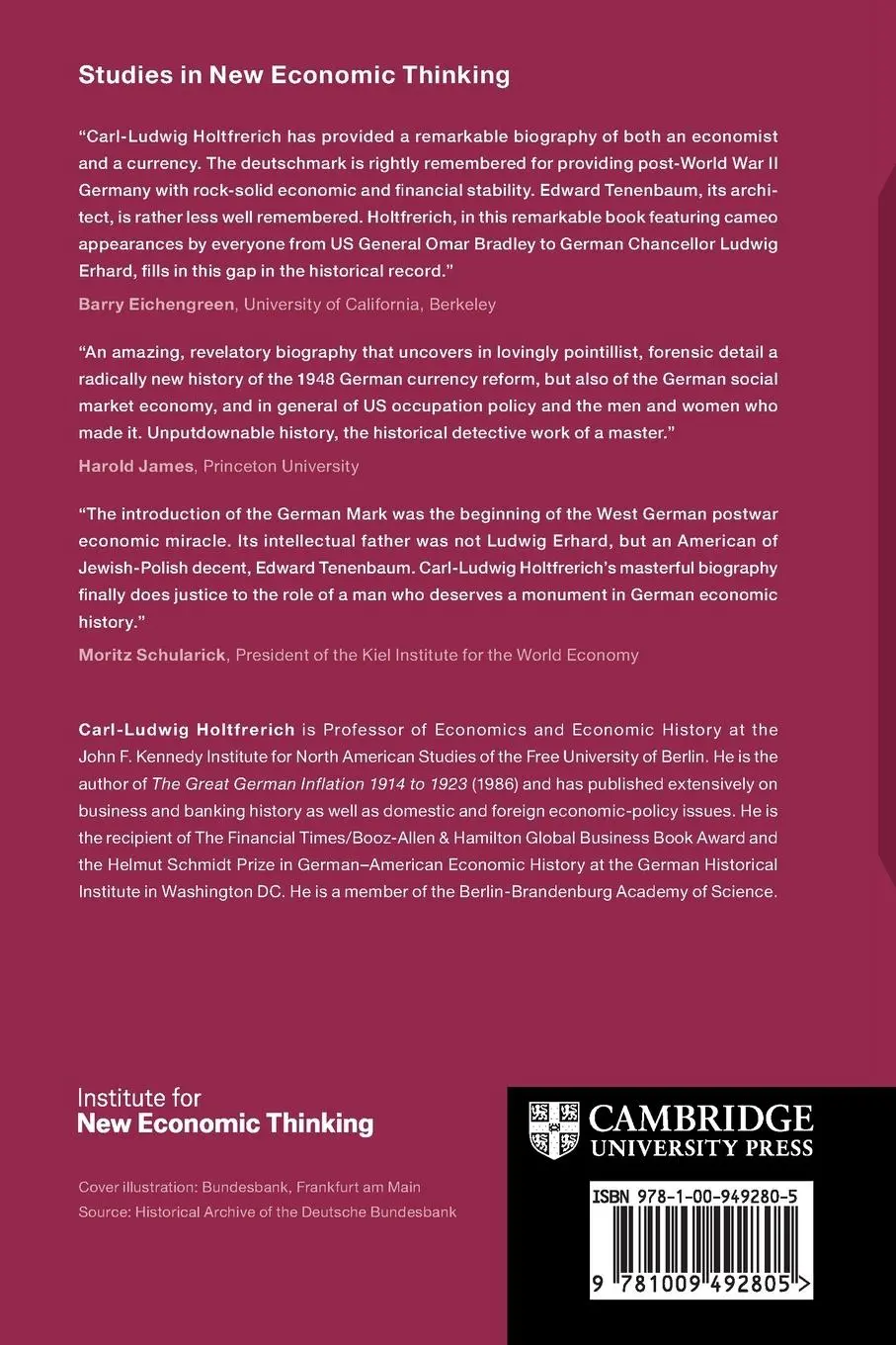 Rückseite: 9781009492805 | Edward A. Tenenbaum and the Deutschmark | Carl-Ludwig Holtfrerich