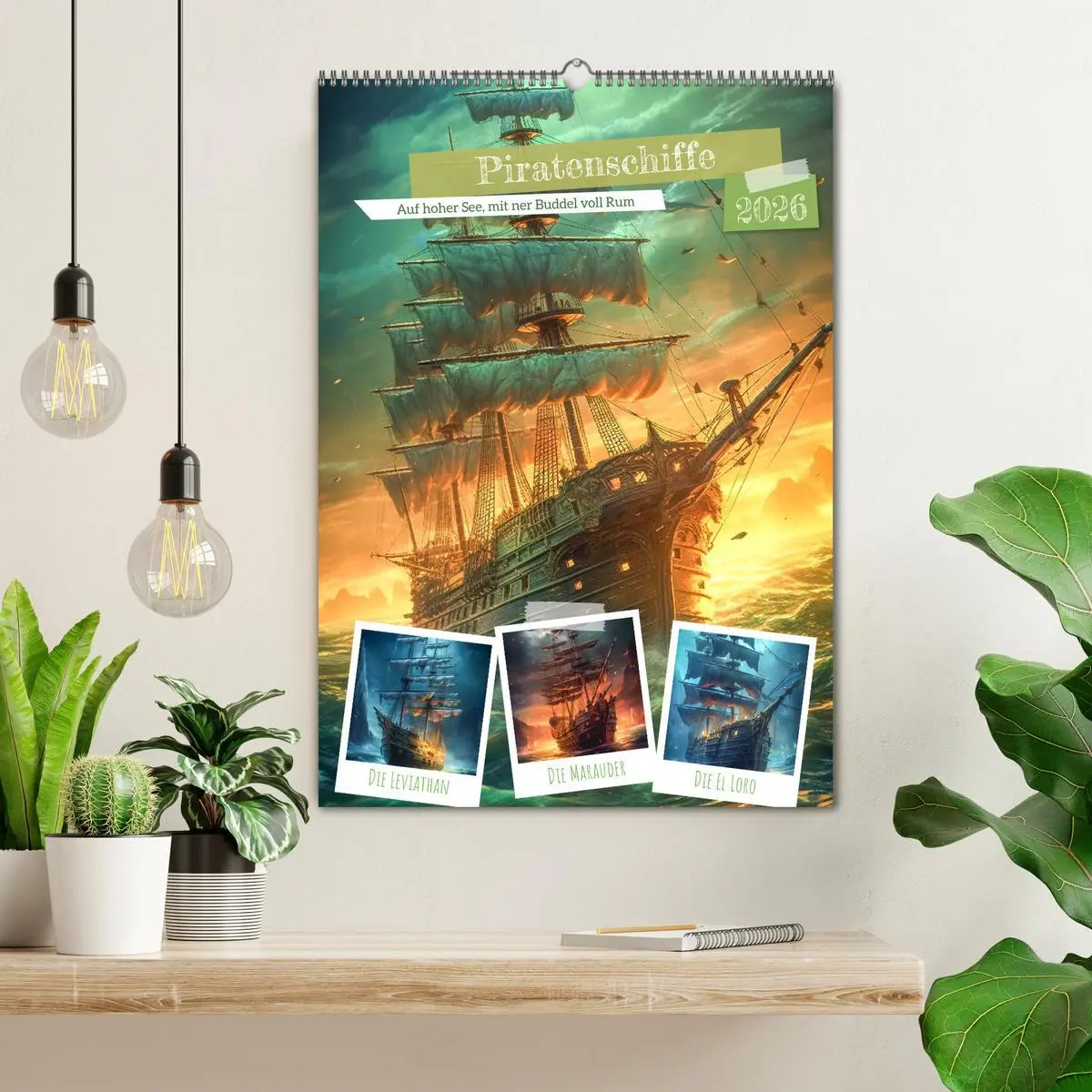 Bild: 9783516312805 | Piratenschiffe (Wandkalender 2026 DIN A2 hoch), CALVENDO...