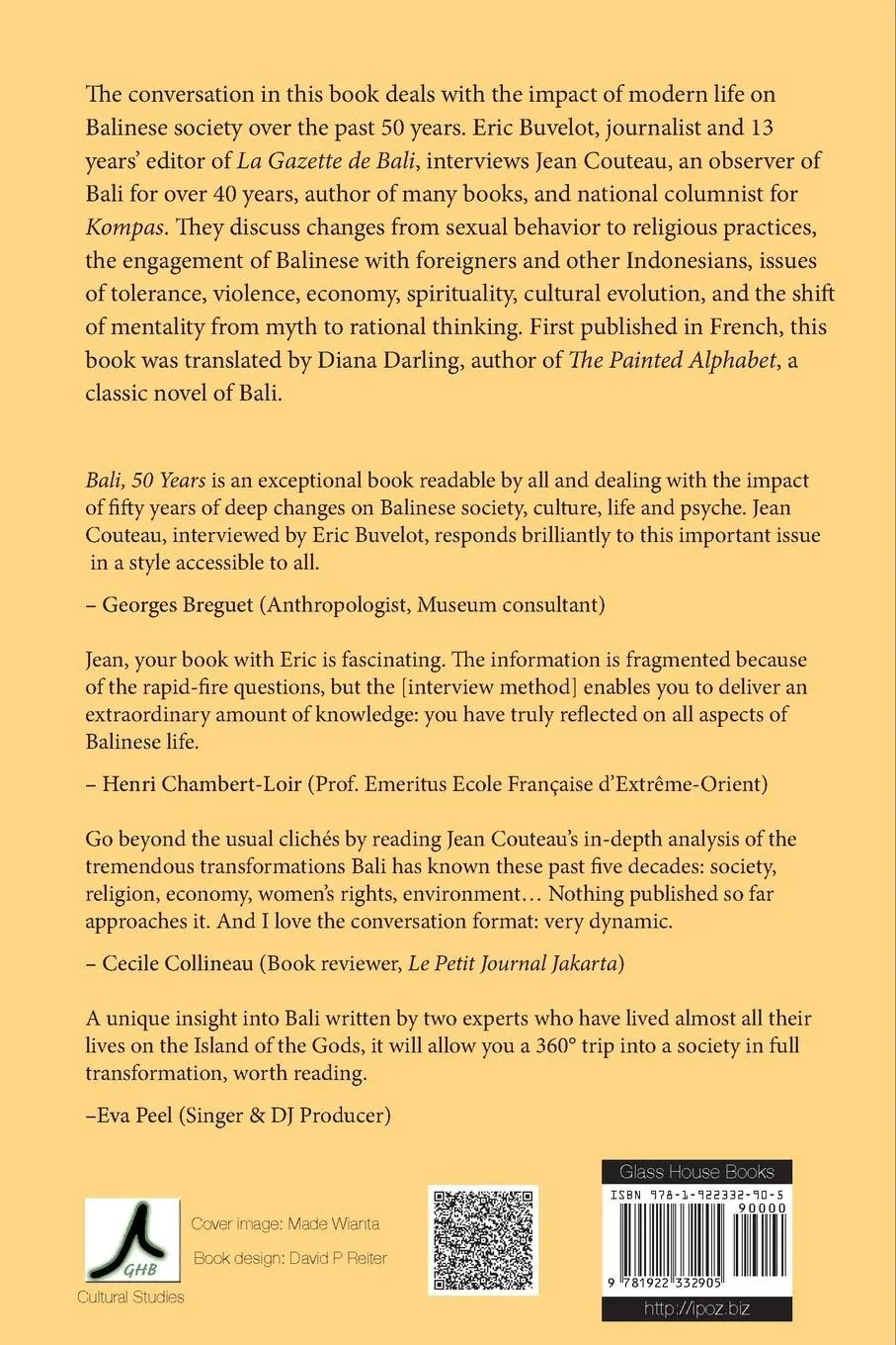 Rückseite: 9781922332905 | Bali | 50 Years of Changes - A Conversation with Jean Couteau | Buch