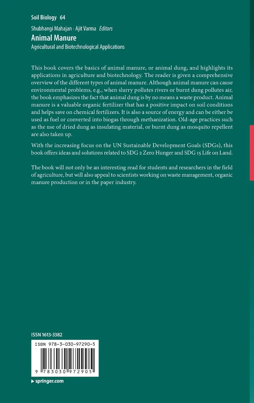 Rückseite: 9783030972905 | Animal Manure | Agricultural and Biotechnological Applications | Buch