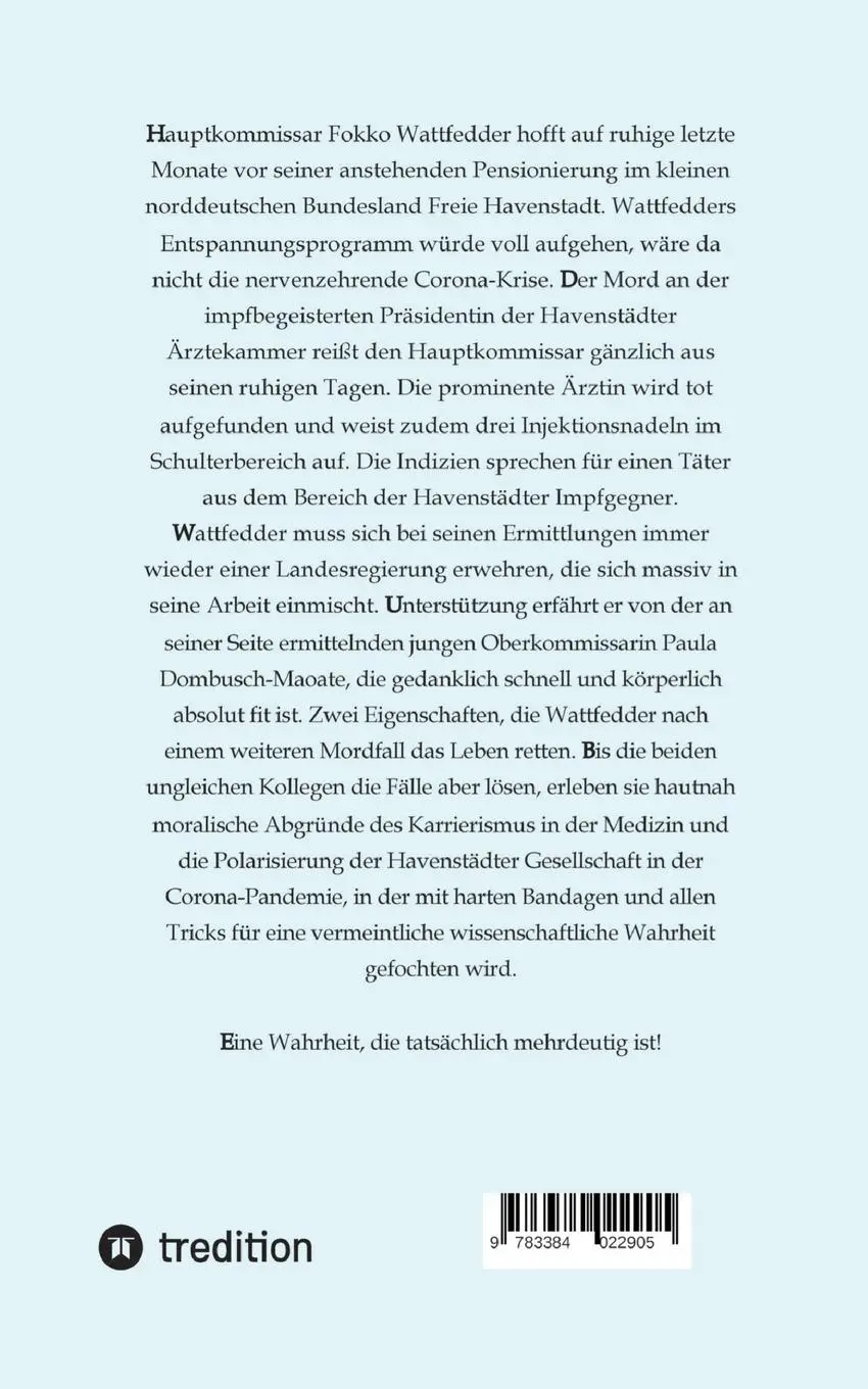 Rückseite: 9783384022905 | Sieben Tage mit Corona | Hauptkommissar Wattfedders letzter Fall