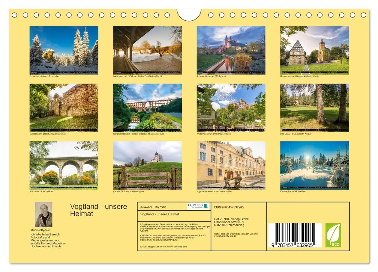 Bild: 9783457832905 | Vogtland - unsere Heimat (Wandkalender 2026 DIN A4 quer), CALVENDO...
