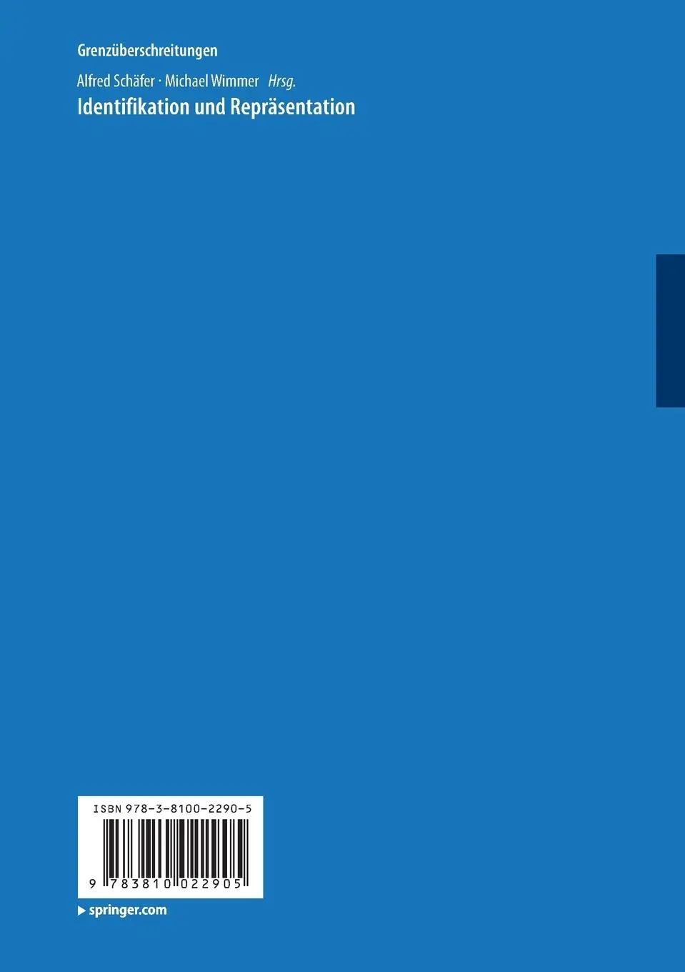 Rückseite: 9783810022905 | Identifikation und Repräsentation | Michael Wimmer (u. a.) | Buch
