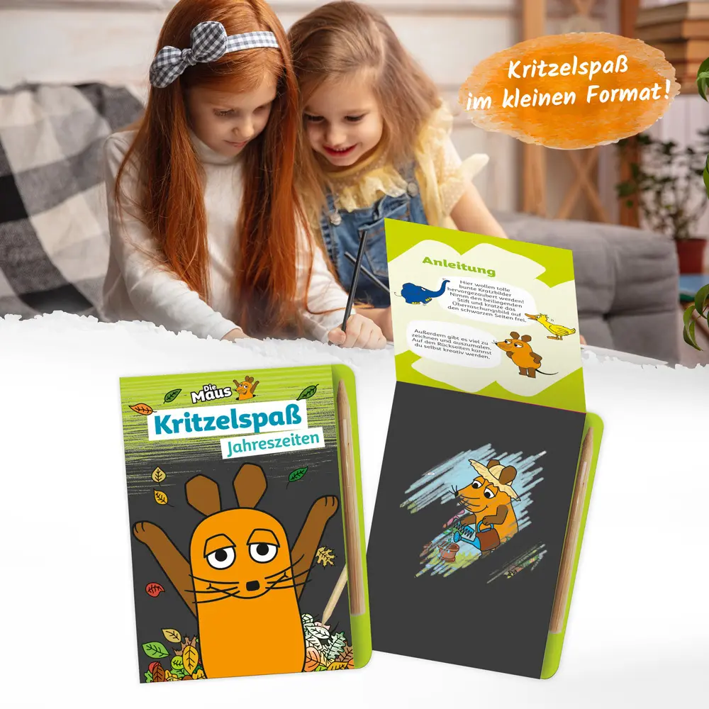 Bild: 9783988022905 | Trötsch Die Maus Mini-Kratzblock Kritzelspaß Jahreszeiten | Co.KG
