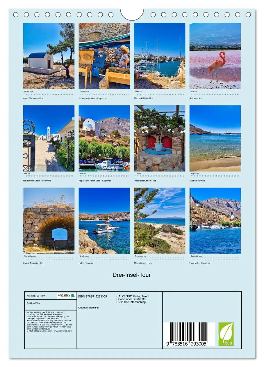 Bild: 9783516293005 | Drei-Insel-Tour (Wandkalender 2026 DIN A4 hoch), CALVENDO...