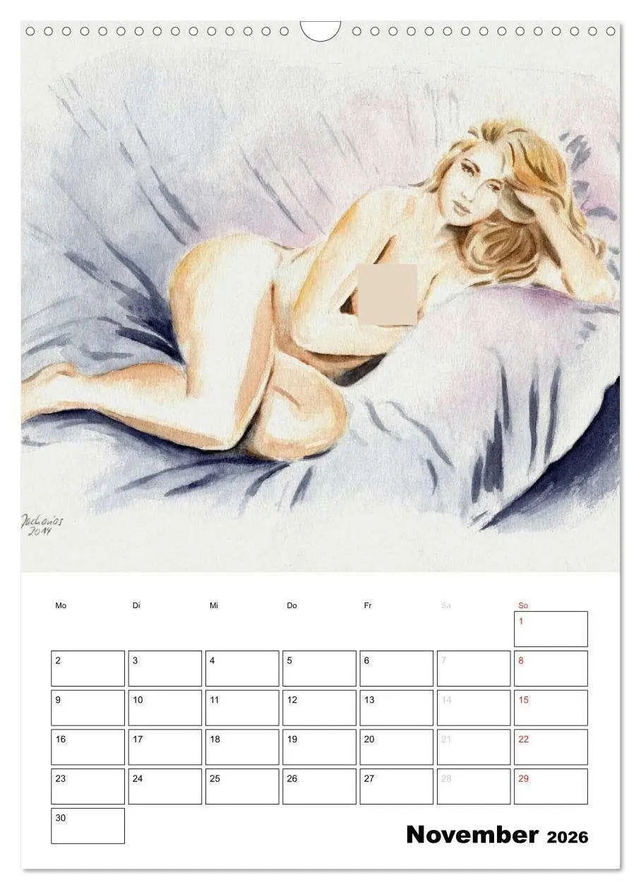 Bild: 9783516433005 | Akt und Dessous - Handgemalte Kunst (Wandkalender 2026 DIN A3...