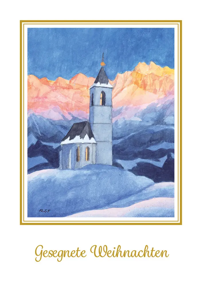Reinhold Stecher Weihnachtskarte Morgenrot