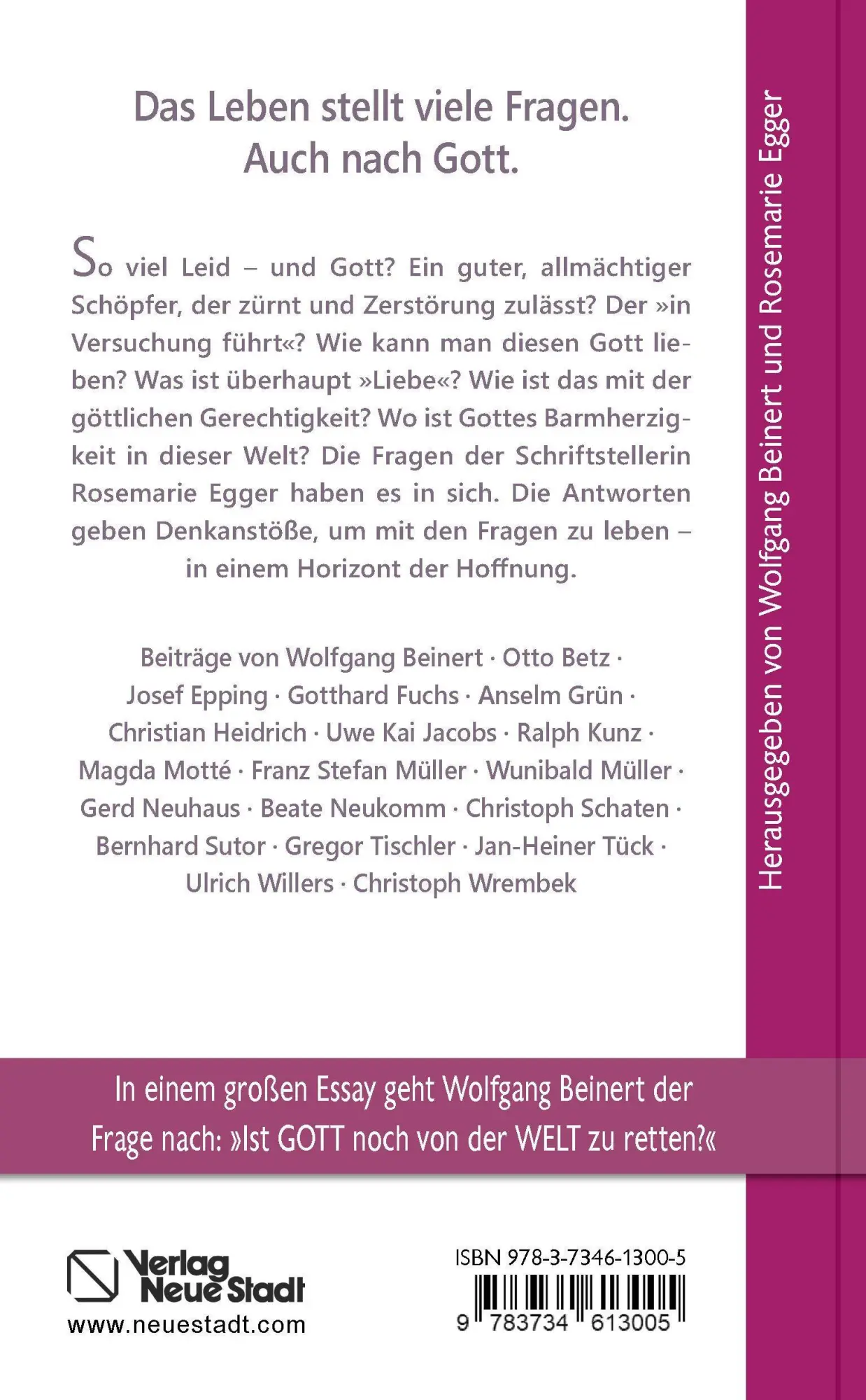 Cover: 9783734613005 | So viel Leid - und Gott? | Wolfgang Beinert | Taschenbuch | 184 S.